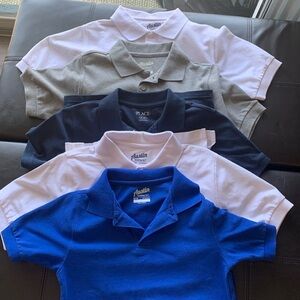 Kids 5 shirt bundle all collar shirts 3 medium and 2 large